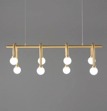 Lustra led Living - lustra led 8 globuri gold