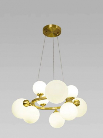Lustra led 9 globuri gold [1]