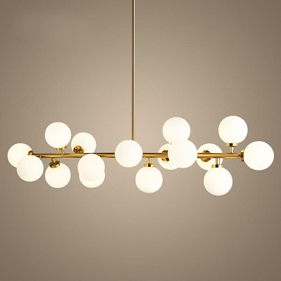 Lustra Receptie - Lustra led aurie 16 globuri