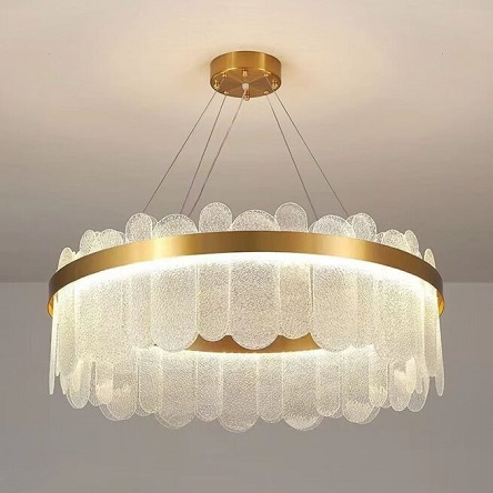 Lustra led - Aurie cu cristal