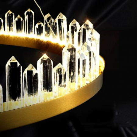 Lustra led cu cristale Gold 136w [2]