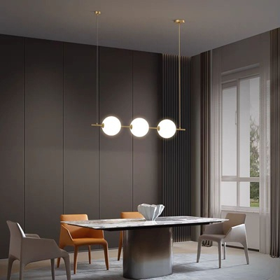 Lustra Globuri - Lustra led cu telecomanda 3 globuri 48w