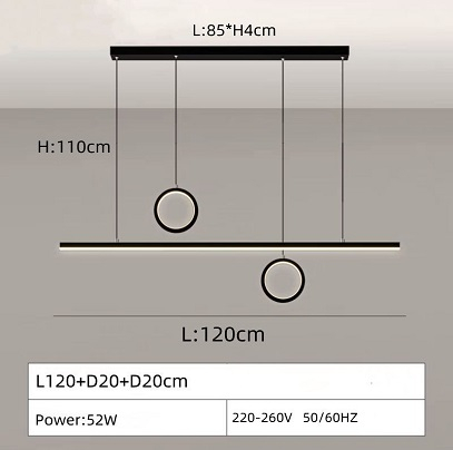 Lustra led Living - Lustra led cu telecomanda 52w