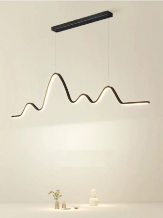 Lustra led cu telecomanda 64w black/ white/ gold [1]
