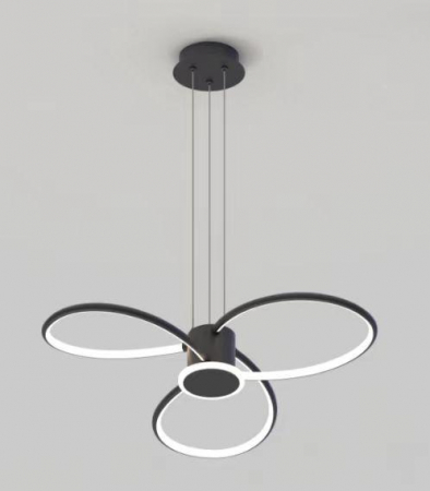 Lustra Neagra - Lustra led cu telecomanda 84w