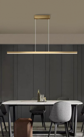 Lustra led Living - Lustra led cu telecomanda aurie 36w