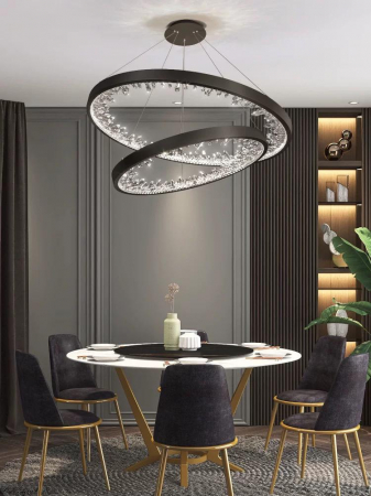 Lustra Led - Lustre led - Lustra led cu telecomanda 126W  Cristal g/n