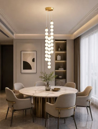 Lustra led cu telecomanda Globuri 82w [1]