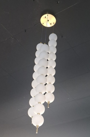 Lustra led Aurie - Lustra led cu telecomanda Globuri 82w