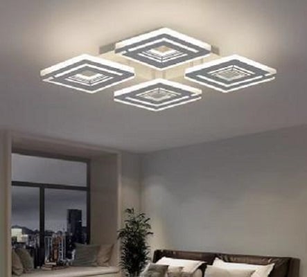 Lustra led de la 100w la 200w (max 50-60mp) - Lustra led dimabila 100w cu telecomanda 3 functii 3D