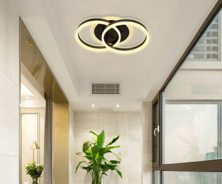 Lustra led de la 100w la 200w (max 50-60mp) - Lustra led dimabila 120w cu telecomanda 3 functii Neagra