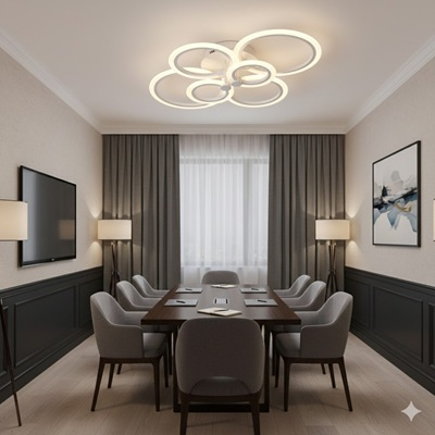 Lustra LED dimabila 132w cu telecomanda si aplicatie 3 functii [5]