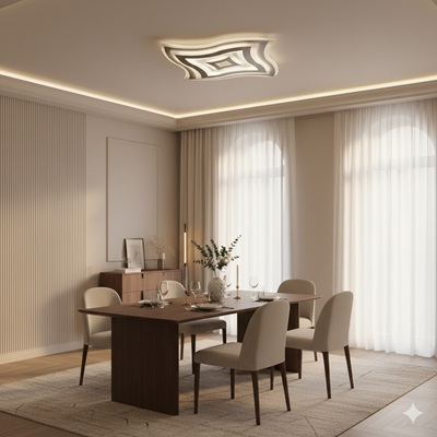 Lustra LED dimabila 137w cu telecomanda [1]