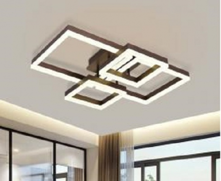 Lustra Receptie - LUSTRA LED DIMABILA  160w CU TELECOMANDA 3 FUNCTII Maro