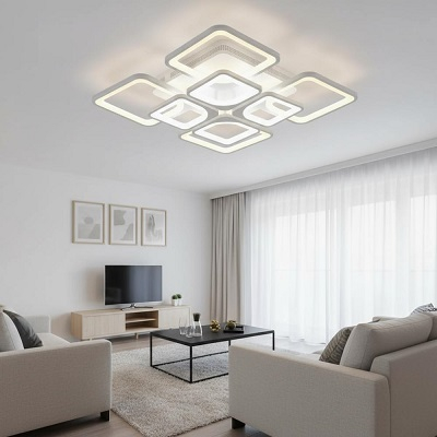 Lustra led Living - Lustra LED dimabila 160w cu telecomanda 4 functii