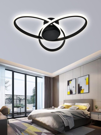 Lustra led dimabila 78w cu telecomanda Gold/ Black [1]