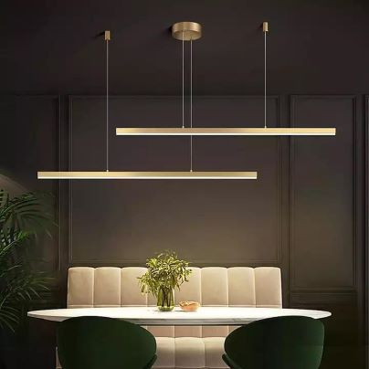 Lustra led Living - Lustra led dimabila 80w cu telecomanda 3 functii Aurie