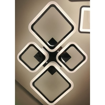 Lustra led dimabila 80w cu telecomanda 3 functii Crom