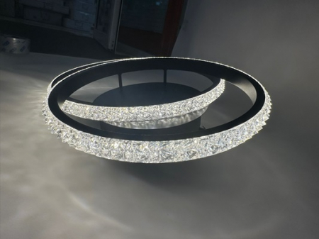 Lustra led dimabila Black cu cristale 51w [1]
