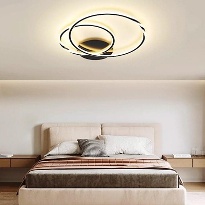 Lustra led dimabila cu telecomanda 150w Black/ Gold/ Alba [1]