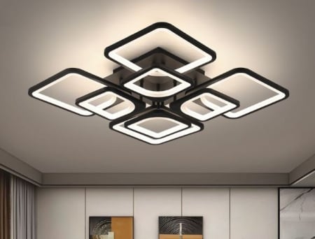 Lustra led Living - Lustra led dimabila cu telecomanda 240w black