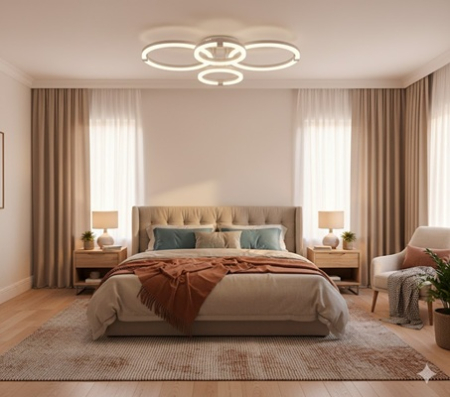 LUSTRA LED DIMABILA CU TELECOMANDA 3 FUNCTII 100w