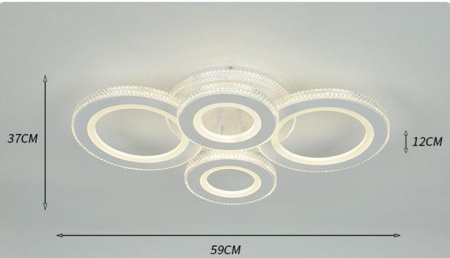 Lustra led dimabila cu telecomanda Cristal+RGB 120w [2]