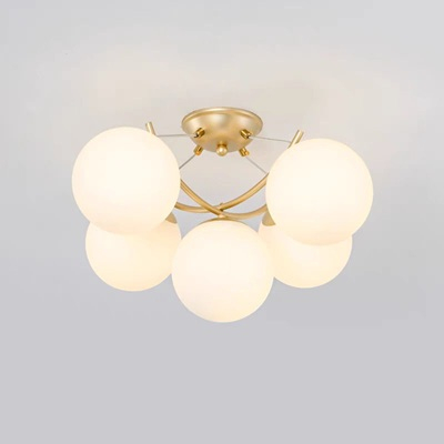 Lustra led Living - Lustra led eleganta 5 globuri sticla