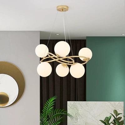 Lustra led eleganta cu 6/8 globuri [2]