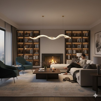 Lustra led eleganta cu telecomanda [4]