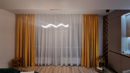 Lustra led Aurie - Lustra led eleganta cu telecomanda