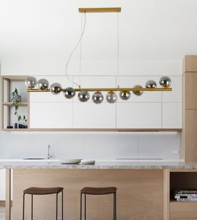 Lustra Receptie - Lustra led globuri fumurii