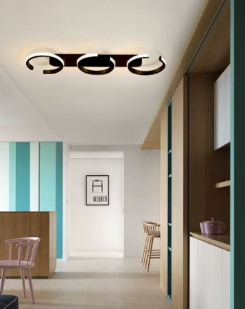 Lustra led Living - Lustra led gold 3 elemente