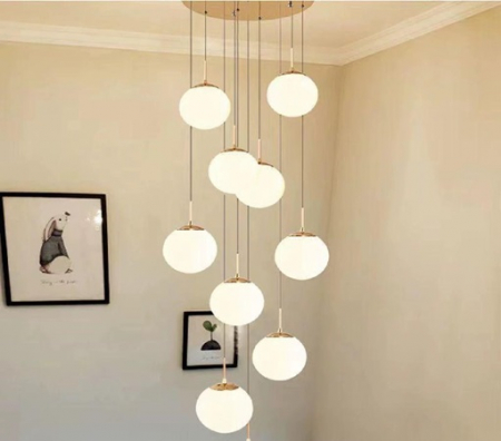 Lustra E27 - Lustra led gold 9 globuri e27