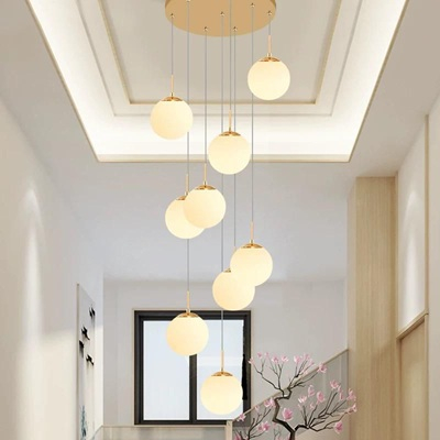 Lustra led gold 9 globuri e27 [1]