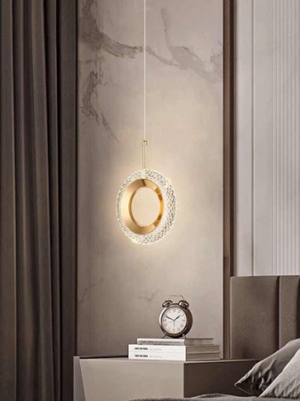 Lustra led Aurie - Lustra led gold dormitor 24w/12w