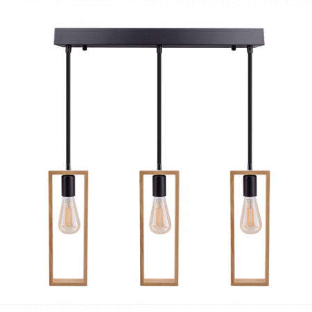 Lustra led lemn 3 x e27 [2]