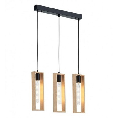 Lustra led lemn - Lustra led lemn 3 x e27