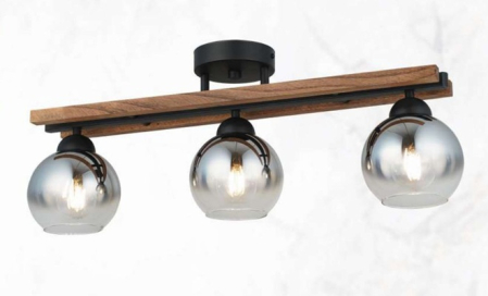 Oferte speciale - Lustra led lemn e27x3,2,1