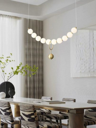 Lustra led suspendata - Lustra led globuri lumina neutra