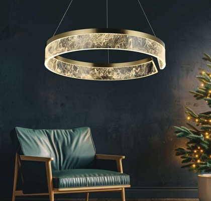 Oferte speciale - Lustra led moderna cu telecomanda Cerc 60w