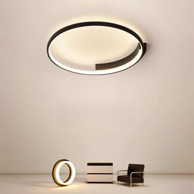Lustra Neagra - Lustra led moderna cu telecomanda Black 60w