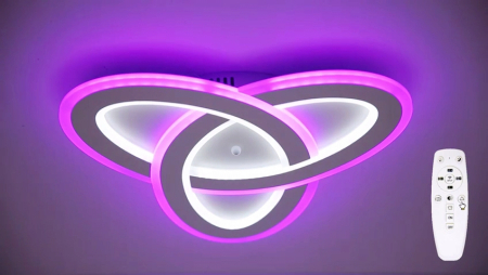 Lustra led lemn - Lustra led - RGB smart 75w