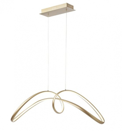 Lustra Receptie - LUSTRA LED spirala aurie 108w  DIMABILA CU TELECOMANDA 3 FUNCTII