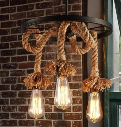 Lustra led Living - LUSTRA rustica 3 SOCLURI E27