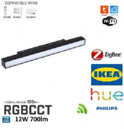 Oferte speciale - PROIECTOR LED RGB CCT SMART SINA MAGNETICA 12w 30CM