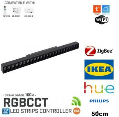 Proiectoare magnetice de interior - Proiector LED RGB CCT smart sina magnetica 12w 50cm