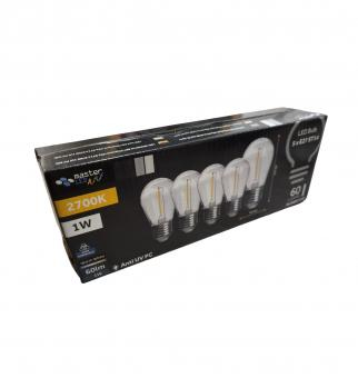 Oferte speciale - Set 5 becuri 1w e27 filament