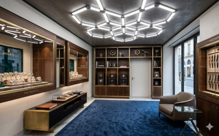 Oferte speciale - Tavan LED 12 hexagoane 282 x 244 cm 294W