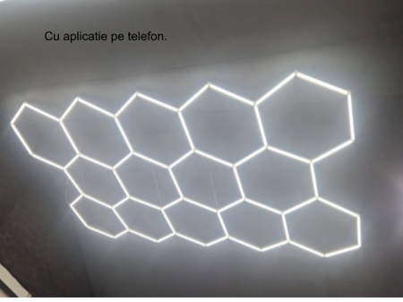Tavan led honeycomb RGB - tavan led honeycomb 14 hexagoane cu App